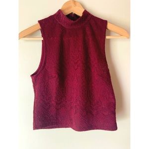 Maroon crop top